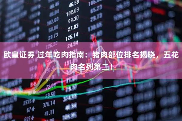 欧皇证券 过年吃肉指南：猪肉部位排名揭晓，五花肉名列第二！