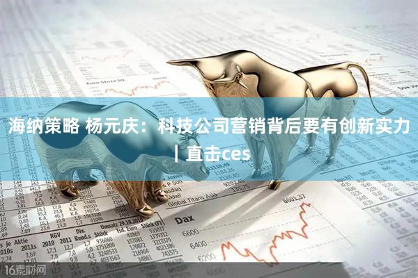 海纳策略 杨元庆：科技公司营销背后要有创新实力｜直击ces